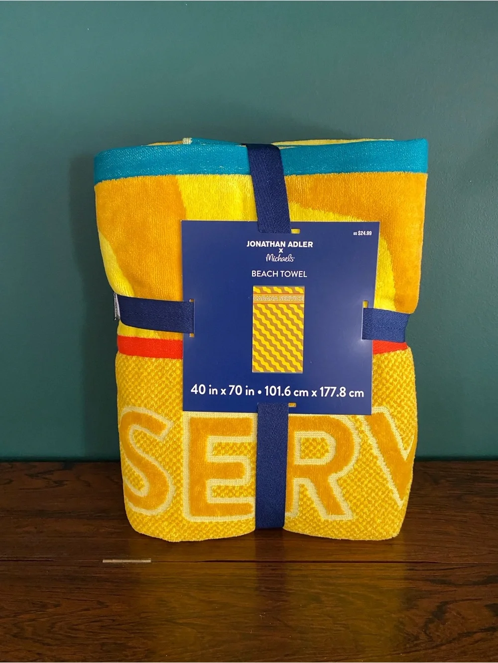 Jonathan Adler Huge Geometric Striped Beach Towel Limited Release
